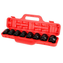 (As show, One size) 8pcs 3/4 Inch Drive Deep Impact Hex Head Adapter Socket Set Repairing Tool High Hardness