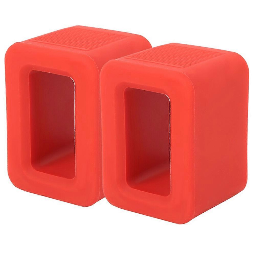 (As Show, One Size) 2Pcs Silicone Car Seat Belt Buckle Holder Seatbelt Guard Receiver Auto Accessoriesred 6909775592663