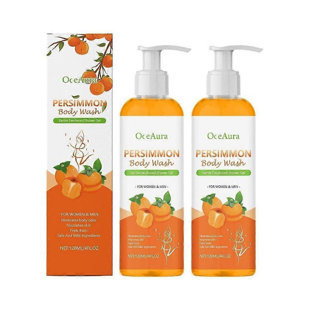 (2pcs) Persimmon Soap for Body Odor Control Purifying Deodorizing Persimmon Body Wash for Eliminating Body Odor Underarms, Intimate Inner Thigh, Bikini Are