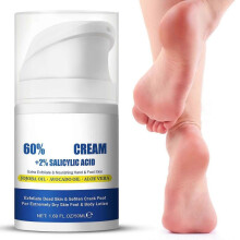50ml Foot Cream: Salicylic acid exfoliates, contains aloe vera and tea tree oil to moisturize and soften the skin.