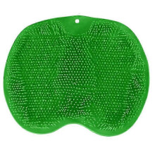 (color03) Shower Foot Back Scrubber Silicone Bath Massage Pad Bath Massage Cushion Brush with Suction Cups Wash Foot Mat Exfoliating Brush
