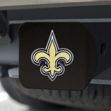 FANMATS 22589 New Orleans Saints Black Metal Hitch Cover - 3D farve emblem