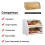 HOMEKOKO Double Layer Large Bread Box for Kitchen Counter  Wooden Large Capacity Bread Storage Bin (White) 5