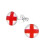 England Flag rounded Ear Studs 925 Sterling silver 1