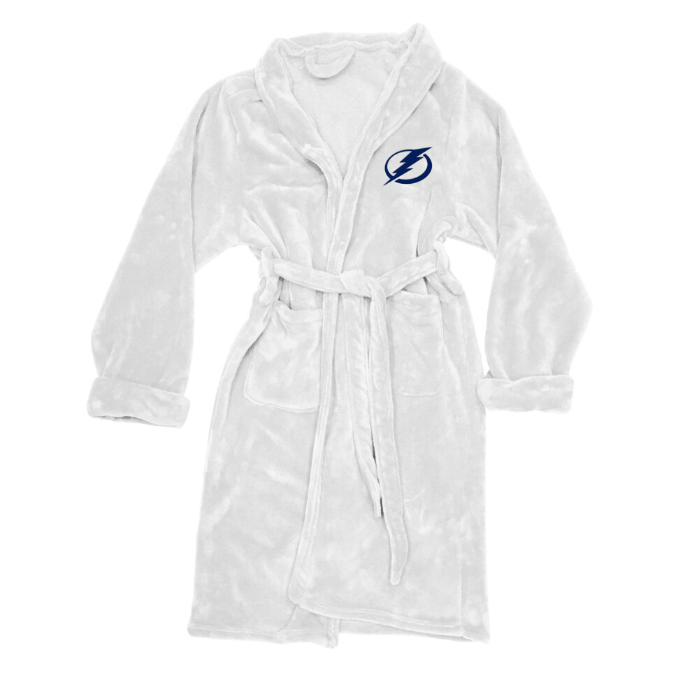Peignoir de bain officiel Lightning NHL pour homme, taille L, toucher soie, 26 x 47 (D0102H94FIU)