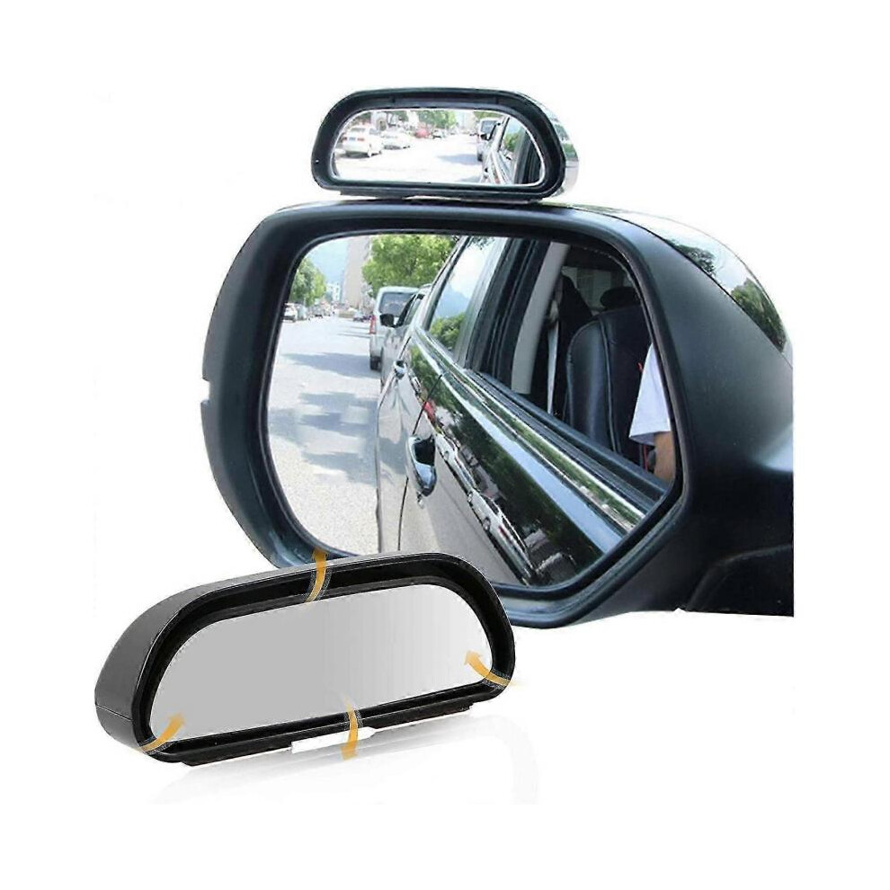 2Pcs Blind Spot Side Mirror,Waterproof HD Glass Blind Spot Mirrors, Adjustable 360 Wide Angle Side Rear View Mirror for Universal Car Truck SUV RV V