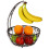 SimpleHouseware Fruit Basket Bowl with Banana Tree Hanger  Bronze 1