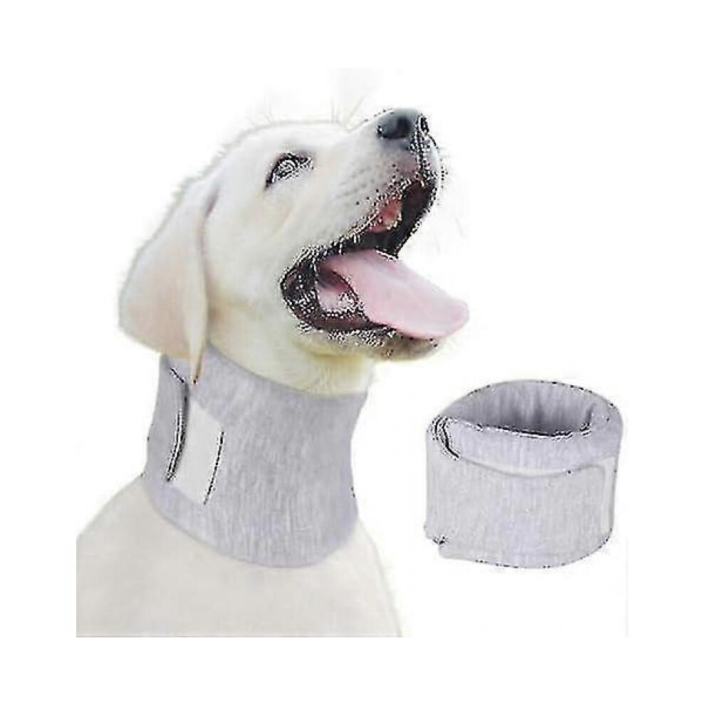 (S, Grey) Dog Neck Brace Elizabethan Collar, Recovery After Surgery Adjustable Breathable Neck Cervical Cone For Pet With Spinal Issues Zekai