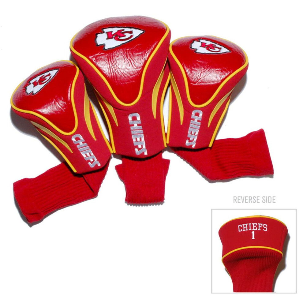 Photos - Golf Kansas City Chiefs  Club 3 Piece Contour Headcover Set 426274