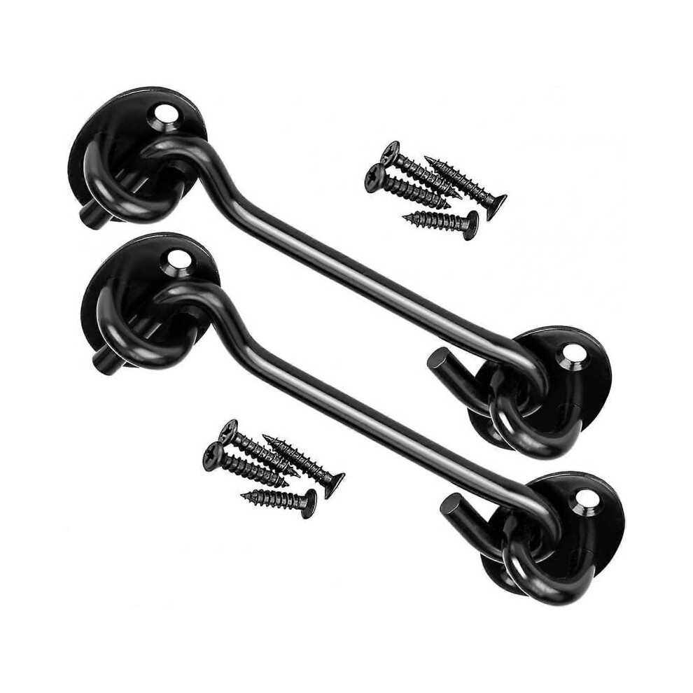 Pack Barn Door Hook, Hook and Eye Latch, Cabin Hooks and Eye Latch, Swivel Window Hook for Sliding Door, Bedroom