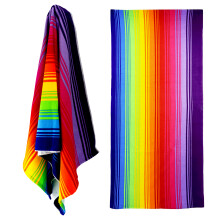 GEEZY Microfibre Beach Towel Rainbow Design Quick Dry Summer Pool Travel Absorbent