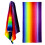 The Magic Toy Shop GEEZY Microfibre Beach Towel Rainbow Design Quick Dry Summer Pool Travel Absorbent 1