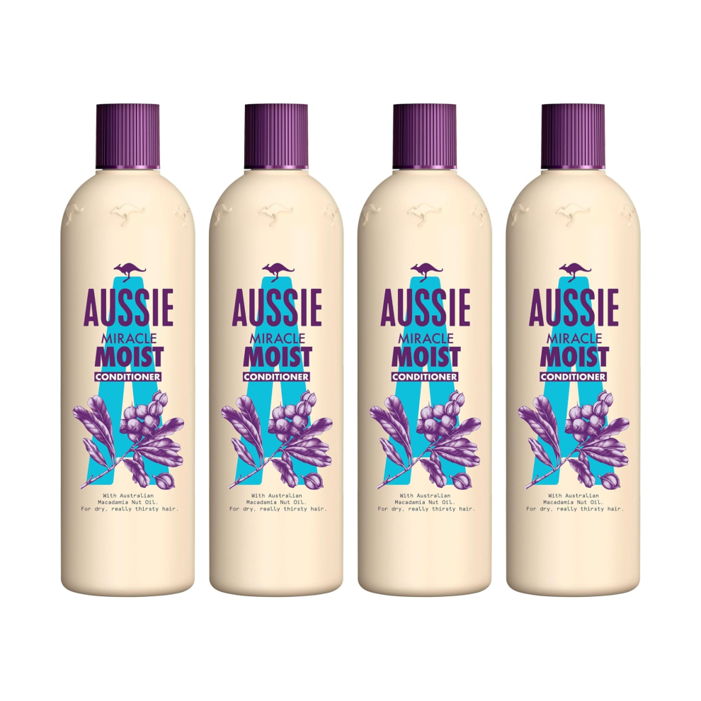 4 x Aussie Miracle Moist Conditioner 490ml
