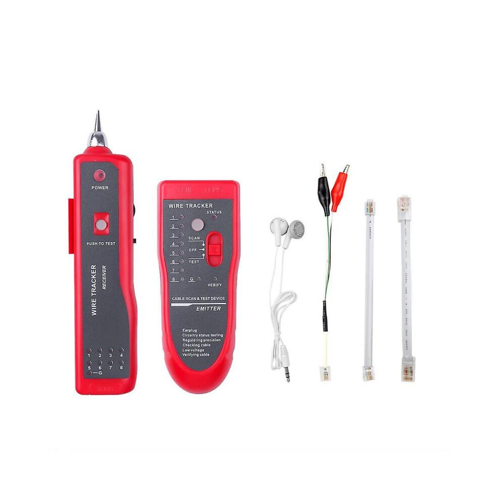 (red) RJ11 RJ45 Network Cable Tester Ethernet LAN Detector Cat5 Cat6 Telephone Wire Tracker Toner Line Finder