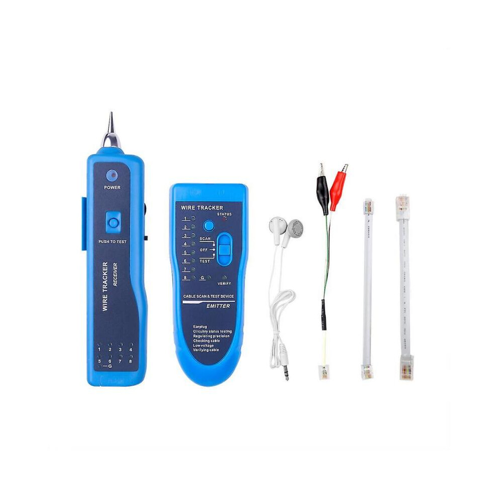 (blue) RJ11 RJ45 Network Cable Tester Ethernet LAN Detector Cat5 Cat6 Telephone Wire Tracker Toner Line Finder