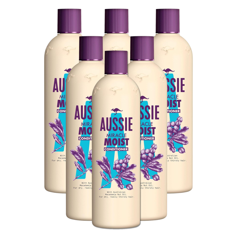 6 x Aussie Miracle Moist Conditioner 490ml