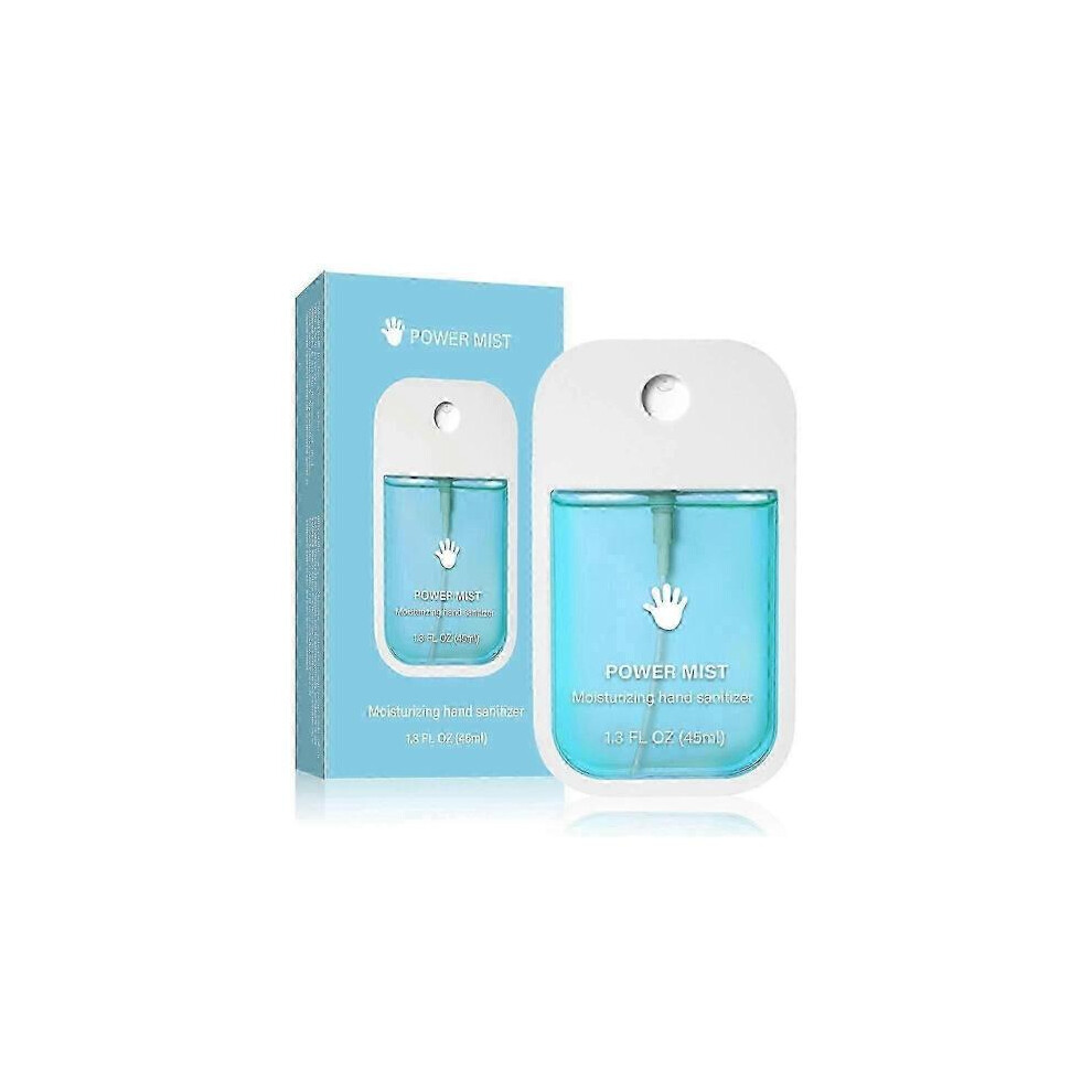 (blue) Power Mist Hand Sanitizer Spray, Portable Moisturizing Spray Hand Sanitizer, Travel Size Hand Sanitizer Spray Multi-Flavor, Cleanses Your Hands