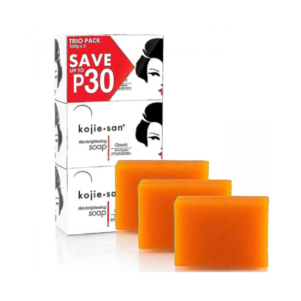 Kojie San Skin Brightening Soap - Classic 100g X 3, Triple Pack JP -4195033114001