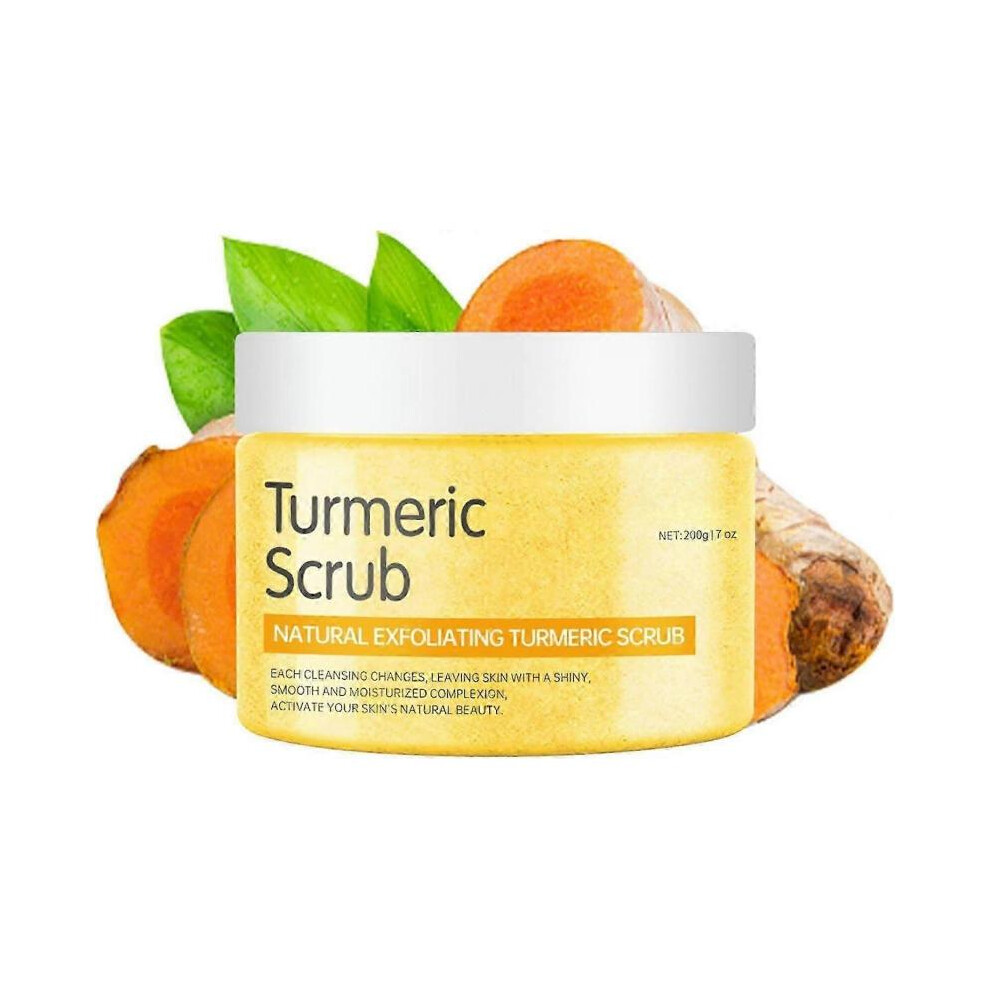 (3 Pcs) Turmeric Body Scrub, Turmeric Exfoliating Shower Scrub, Moisturising and Moisturising Pure Face Scrub For Bikini Area, Neck, Butt, Back Acne, Armpit