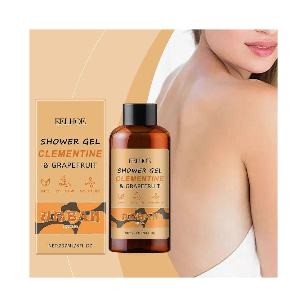 (1Pcs) Natural Shower Gel Grapefruit & Clementine Body Wash, Natural Ingredients, Moisturizing Body Wash for Women & Men 237ml