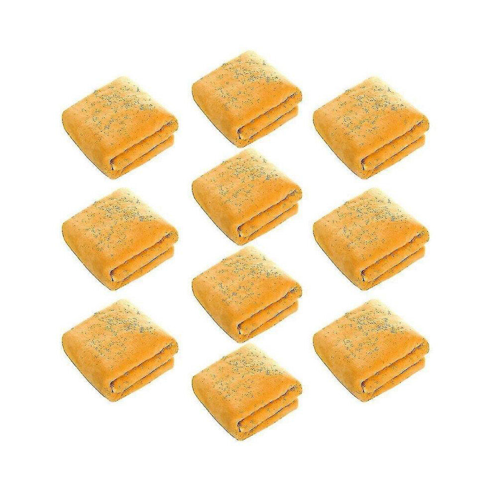 (yellow) Salon Hair Towels 10 Pack - Fast Drying Towel For Hair, Hands, Face Use At Home, Salon, Spa, Barber