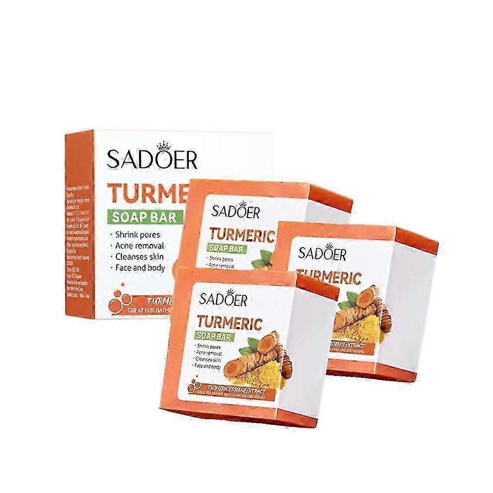 3x Ginger Tumeric Soap, Skin Acne Brightening Soaps, Lymphatic Detox Organic Ginger Soap, Moisturizing Deep Clean Slimming Bath Soap for All Skin Type