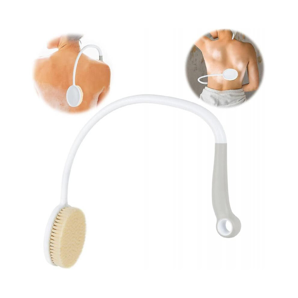 Back Bath Brush Long Handle for Shower, Curved Back Scrubber for The Elderly, Disabled, Limited Mobility, U-shaped Body Shower Brush for Man And Woman