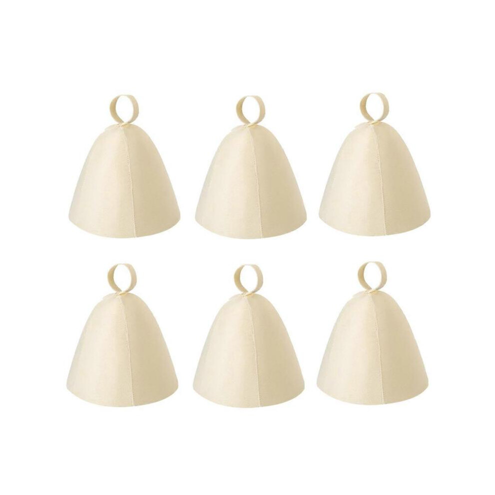 6 Pcs Sauna Hat Felt Bath Hat Russian Wool Banya Hat for Men Women
