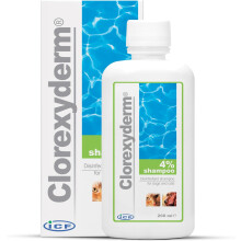 ICF | Clorexyderm 4% Dog Shampoo for Itchy Skin Relief | Anti Itch + Antifungal + Antibacterial Shampoo for Pets with Sensitive Skin 200ml