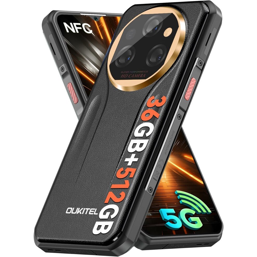 Oukitel (Black) Wp39 Pro 5G Unbreakable Mobile Phone 36Gb+ 512Gb