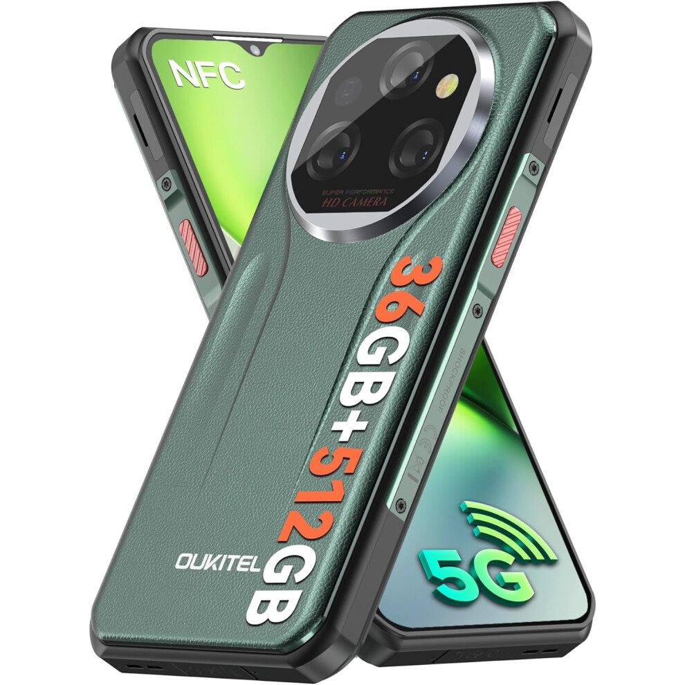 Oukitel (Green) Wp39 Pro 5G Unbreakable Mobile Phone 36Gb+ 512Gb