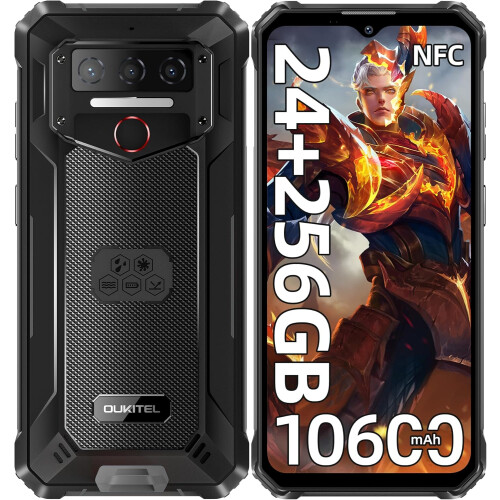 OUKITEL (Blck) OUKITEL WP23 Plus Unbreakable Mobile Phone 8GB RAM 256GB