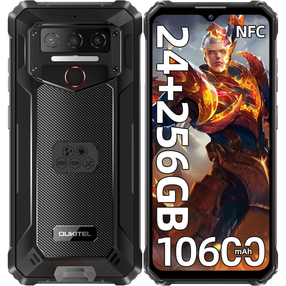 Oukitel (Blck) Wp23 Plus Unbreakable Mobile Phone 8Gb Ram 256Gb
