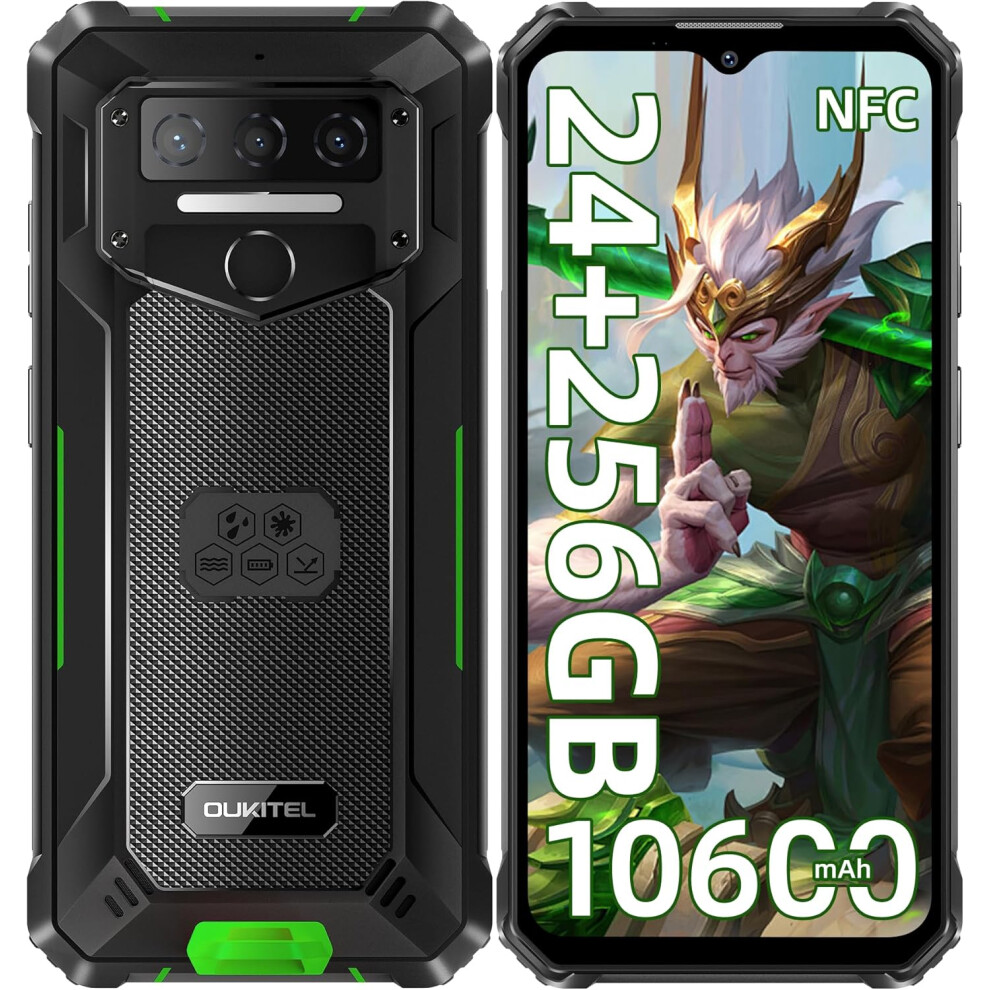 Oukitel (Green) Wp23 Plus Unbreakable Mobile Phone 8Gb Ram 256Gb