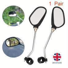 (Variant1) 1PAIR BICYCLE MOBILITY SCOOTER MOUNTAIN BIKE HANDLEBAR REAR VIEW MIRROR BLACK