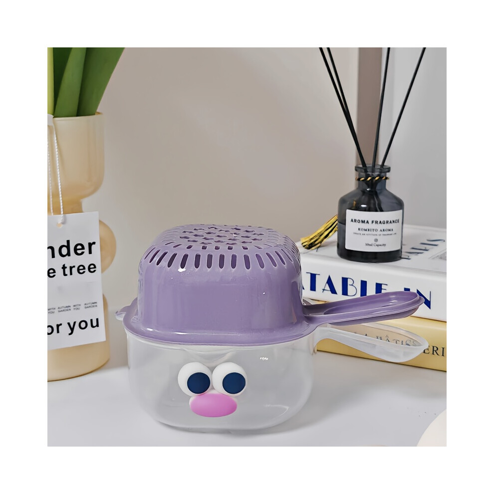 Mdsrjone (Purple) [2-In-1 Colander] 2-In-1 Duckbill Colander And Strainer Kitchen Basket | Dual Layer Draining System For Fruits & Veggies, Purple