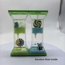 (Creamy green shell) Chic Macaron Pudding Girl Oil Drop Sand Timer - Creative Acrylic Home Decor & Kitchen Timer, Ideal Holiday Gift