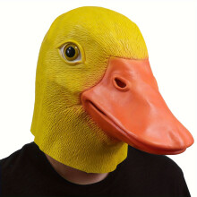 (Adult) Funky Yellow Duck Mask for Halloween, Natural Latex Material