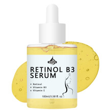 (100ml) Retinol B3 Serum with Vitamin E - Moisturizing Face Drops for All Skin Types, Alcohol-Free, Scented, with Aloe Vera