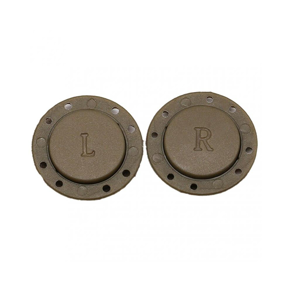 (Khaki) 1 Pair Magnetic Snap Button Clothes Coat Bag Closure Replacement Set Lightweight Nylon Clasp DIY Craft Sewing Supply