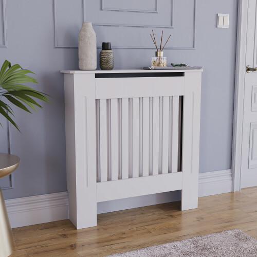 Vida Designs (Small) Chelsea Radiator Heater Cover Slatted White