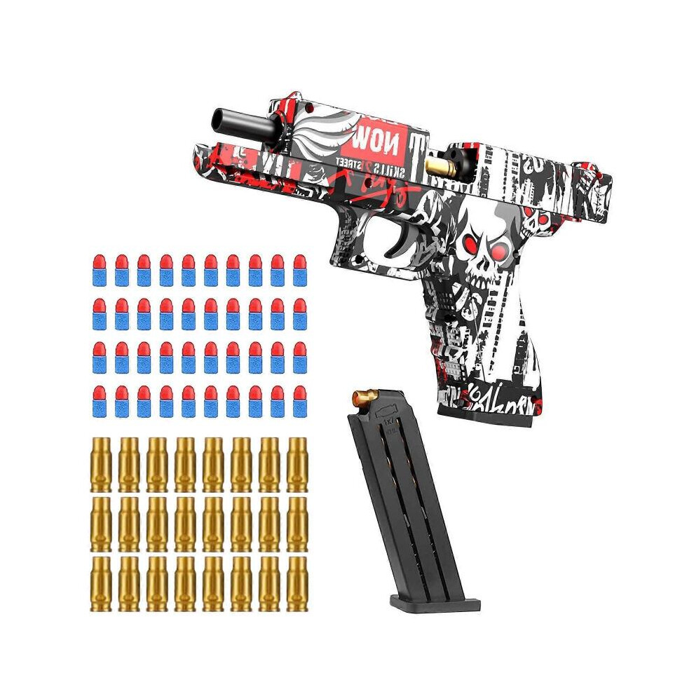 (With More Bullets1) Toy Guns Ball Blaster With Soft Bullets Toys Foam Blaster Shooting Games Education Toy Model For 6,7,8,9,14+ Kids