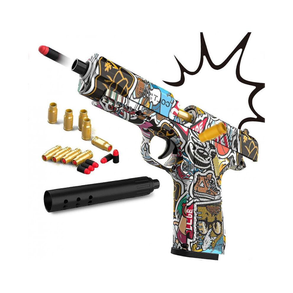 (Other) Toy Guns Ball Blaster With Soft Bullets Toys Foam Blaster Shooting Games Education Toy Model For 6,7,8,9,14+ Kids