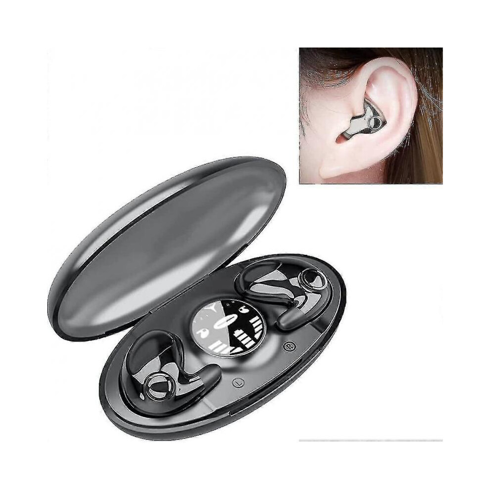 (Black) Invisible Wireless Sleep Headphones,double Noise Cancelling Touch Control,noise Blocking Headphones For Sports Sleep