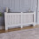 Vida Designs (Extra Large) Chelsea Radiator Heater Cover Slatted White 1