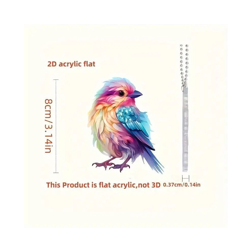 Adorable ornement d'oiseau acrylique cintre de voiture design accrocheur pour décoration intérieur