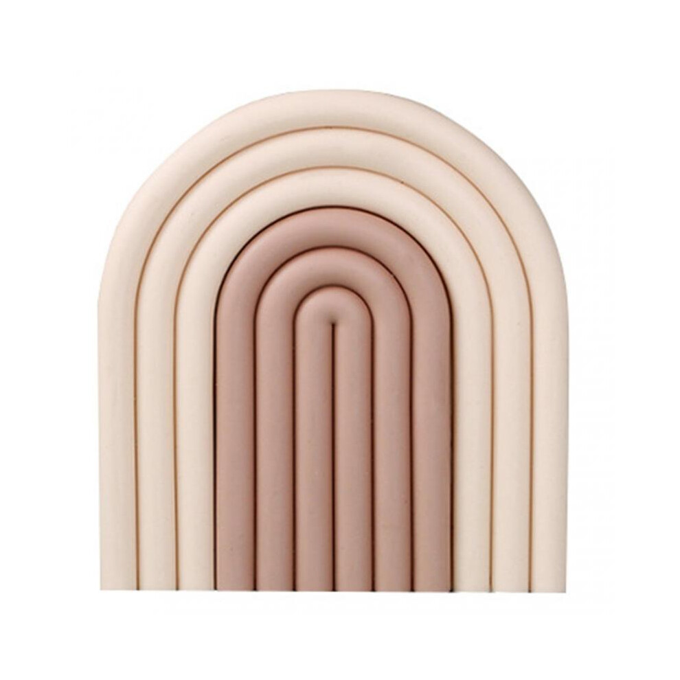 Personality Rainbow Coaster Creative Heat-Resistant Mat Detachable Table Placement Protects Table from Burnt out Coffee