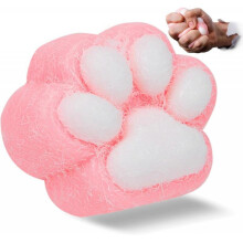 5 Inch Taba Squishy Cat Paw Toy, Cute Kawaii Jelly Kitty Paw Squeeze Anxiety Relief Toy, Stress Relief Fidget Toy for Kids & Adults
