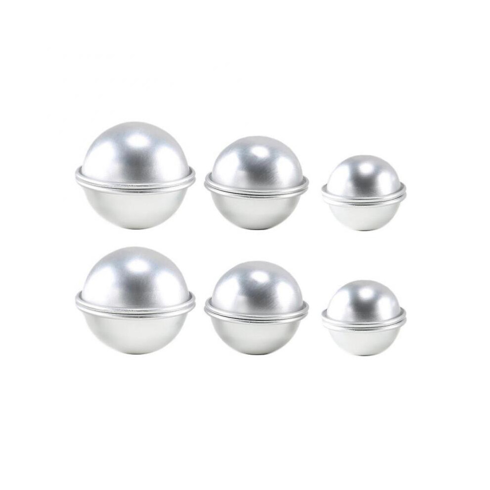 6Pcs DIY Bath Bomb Mold Sphere Round Ball Molds Tool Supplies