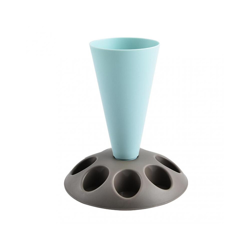 (Blue) 8 Slots Piping Bag Nozzles Storage Bracket Cake Decoratings Kit Pastry Bag Stand for Kitchen Baking